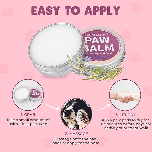 Miniatura 9 de LunaMarie Bálsamo para patas  Chupete orgánico 100% natural para la nariz y las patas con manteca de karité y aceite de coco, bálsamo para patas