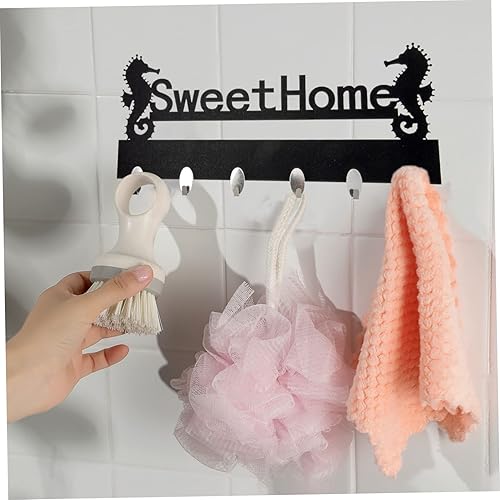 Miniatura 5 de PRETYZOOM 5pcs Seahorse Hook Rustic Wall Hook Towel Hooks Wall Hanger Rustic Coat Hooks Retro Keychain Key Hooks Sea Animals Storage Shelves Bedroom