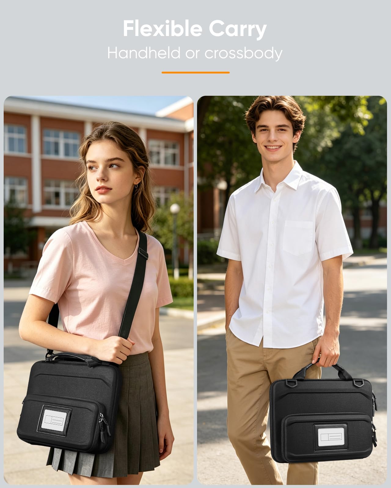 Fintie Stoßfeste Schutzhülle für MacBook Neo (A3404, 2026), Schwarz | Schutzhülle mit Griff, abnehmbarer Schultergurt, Zubehörfach, Ausweisfach, wasserabweisende Tasche