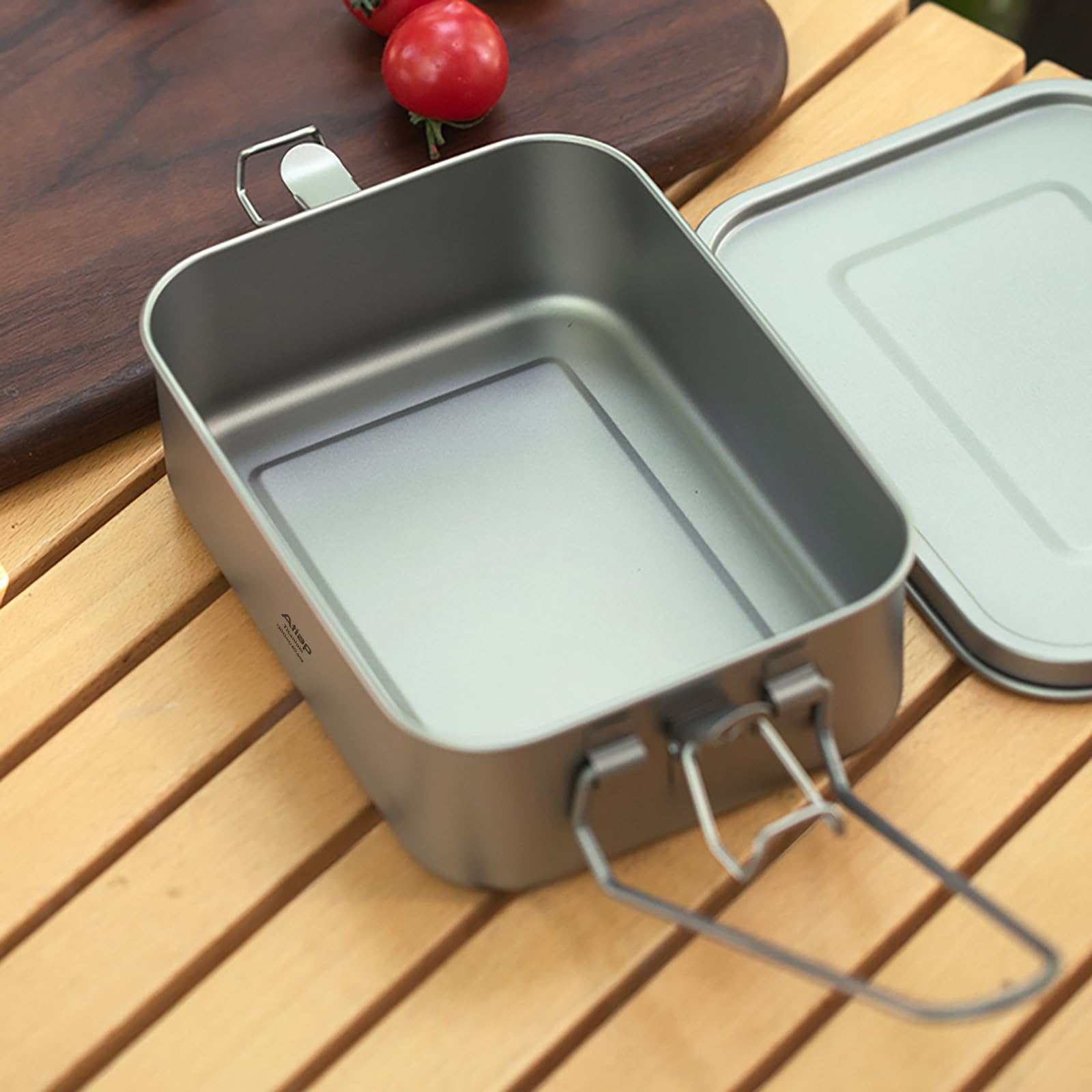 Tytanowy pojemnik na lunch 1200 ml, składany, odporny na wyciek, tytanowy pojemnik na lunch