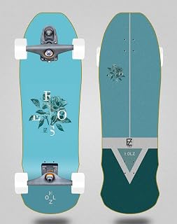 Holz Surfskate with T12 Surf Skate Skateboard Trucks - Rose Blue Rosk 9.5x31