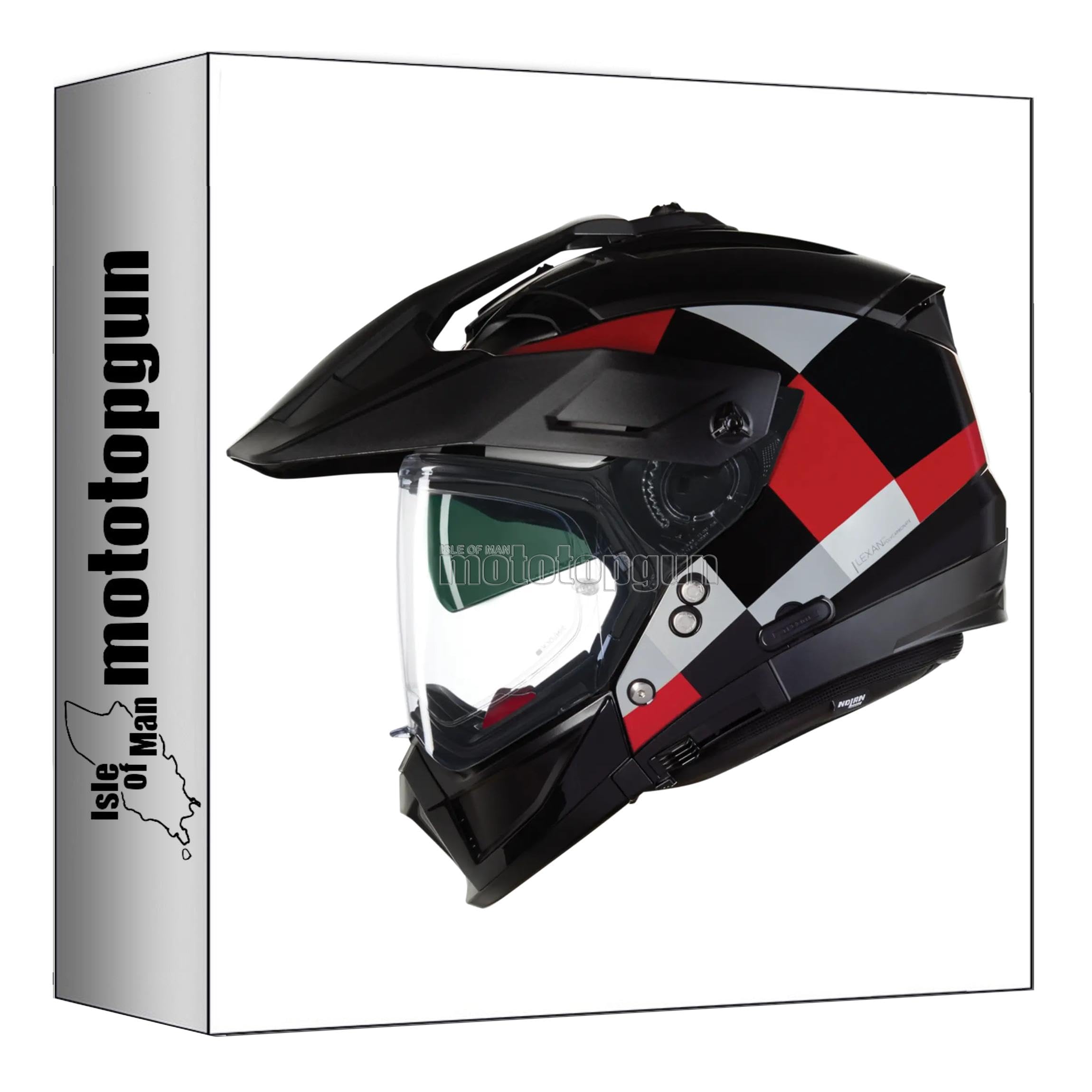 Casque Nolan N70-2 X Integral Noir Gris Ocre en Taille L - 5