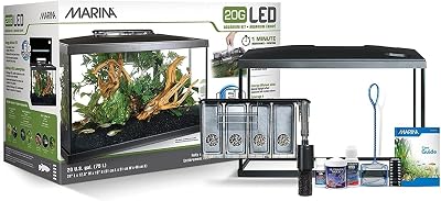 Marina 20 Gallon LED Aquarium Kit – Complete Fish Tank Setup with Filter, Lighting & Accessories