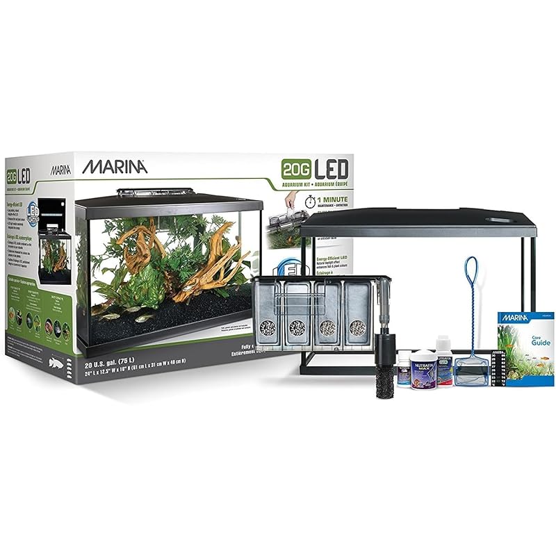 Kit Inicial de Aquário Marina com Filtro e Iluminação LED 75,7 L – 15266A1