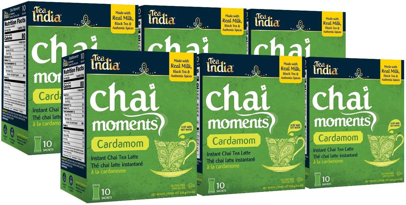 Tea India Chai Moments, Cardamom, 10 Count (Pack of 6) Amazon.ca