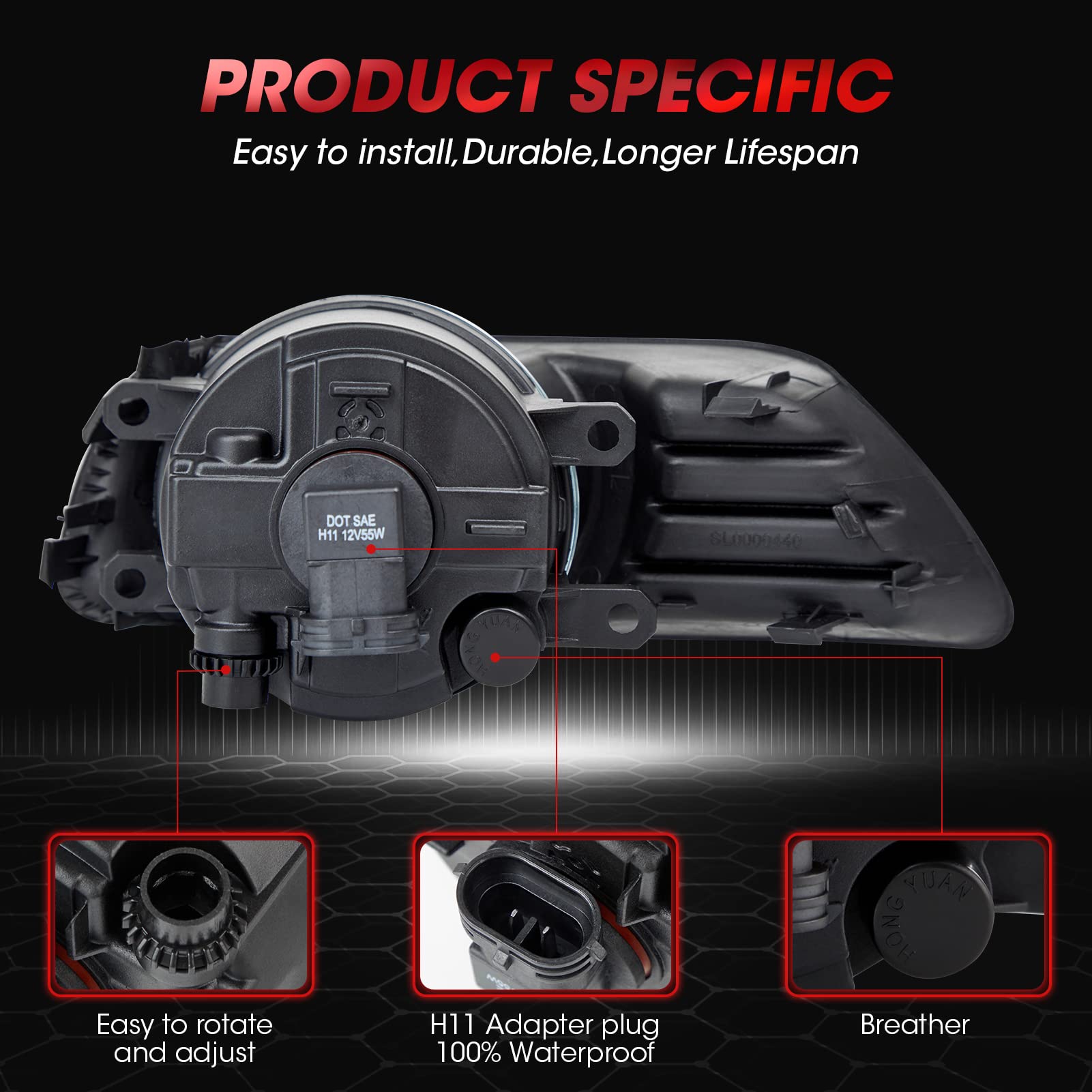 2007 2008 2009 TOYOTA CAMRY CLEAR FOG LIGHTS OEM SWITCH - View #5