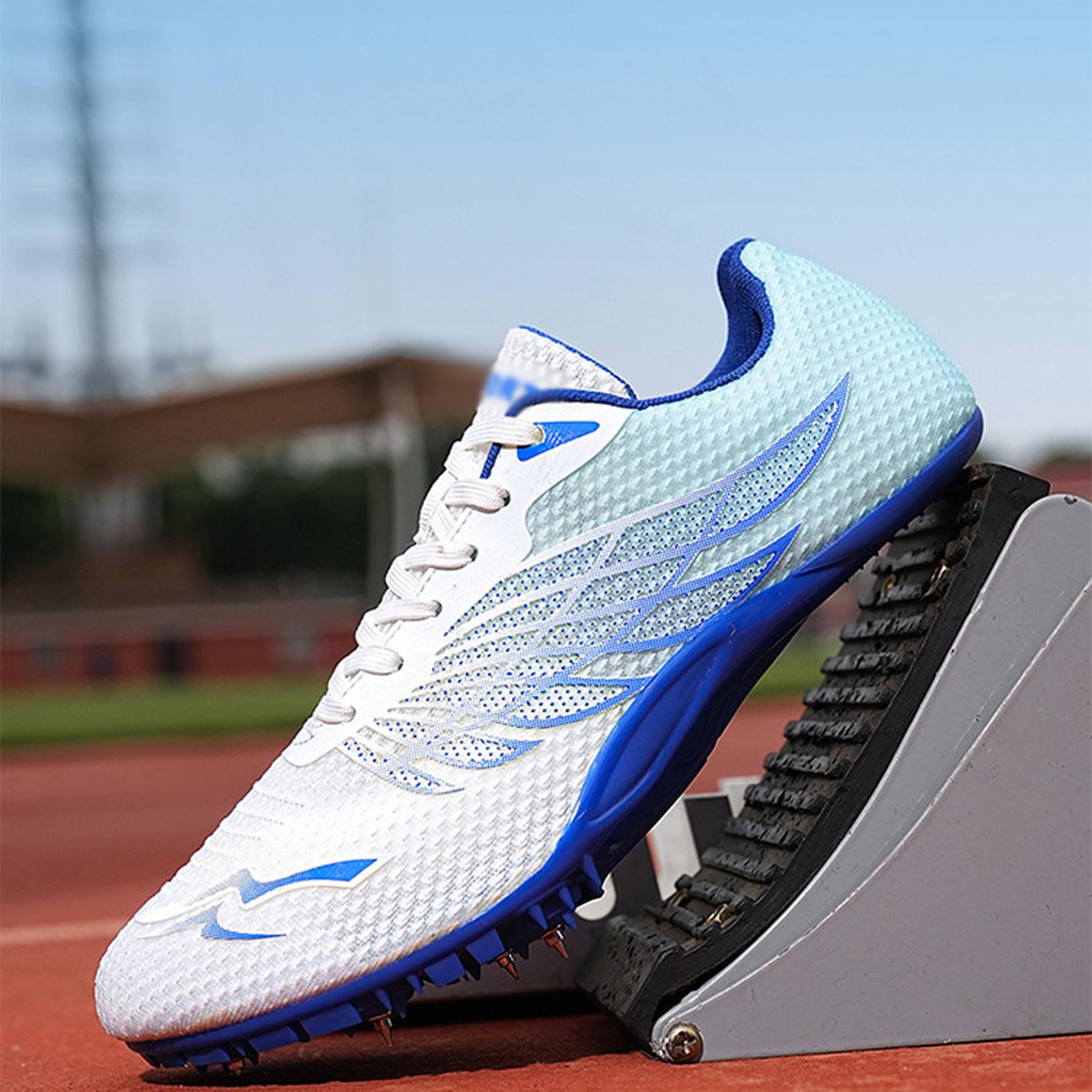Leggero e Confortevole Track And Field Sprint Scarpe Unisex Leggere Antiscivolo con Punte Scarpe Corsa Antiusura Antiscivolo Allenamento da Competizione Scarpe Competizione di Allenamento
