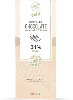 Aadvik Goat Milk Chocolate | Classic White | 70gms | 100% Natural & Premium Ingredients