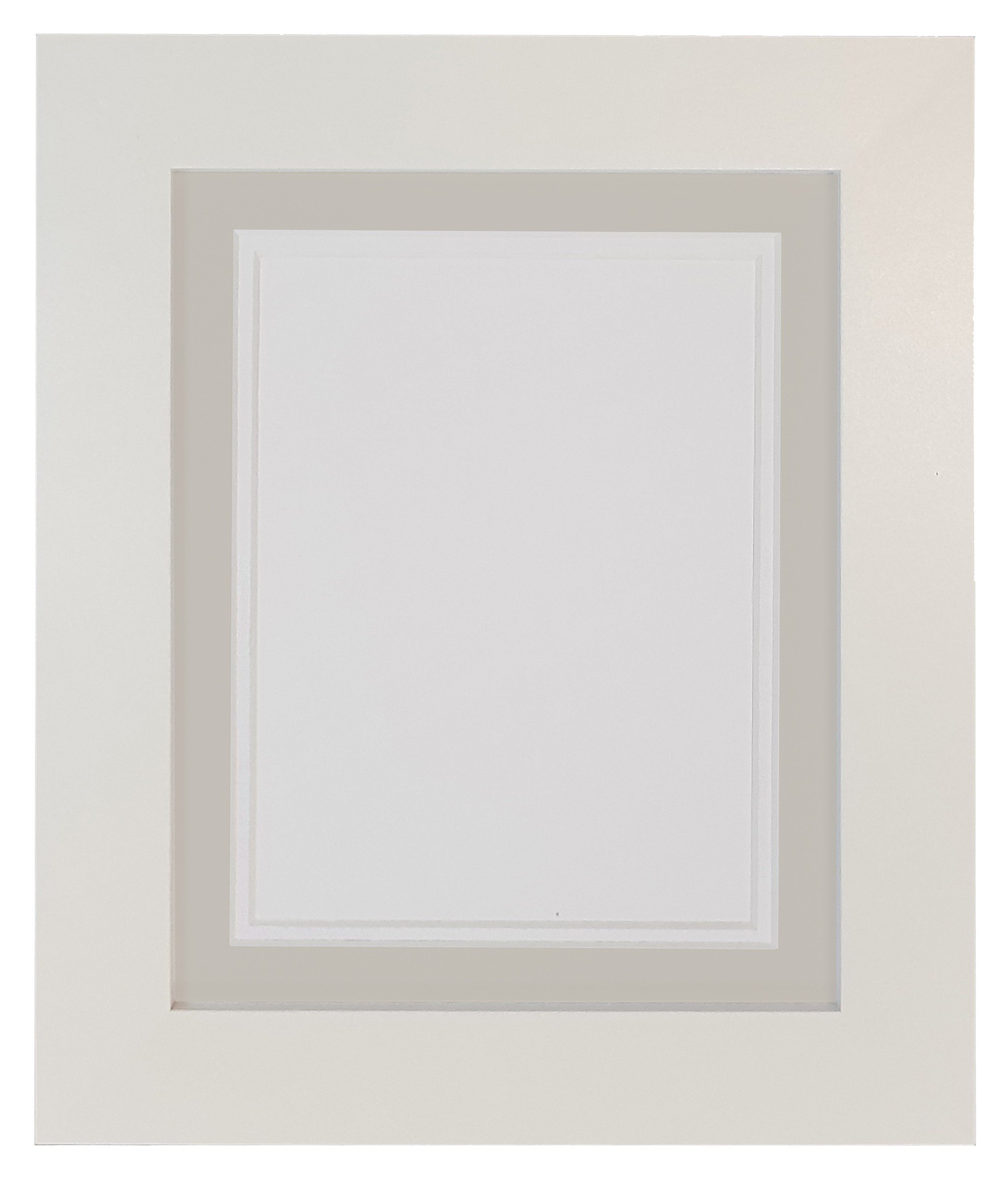Metro White Photo Picture Poster Frame with Light Grey on White Double Mount 30 x 24 for Image Size 24 x 16 inch โ image 1