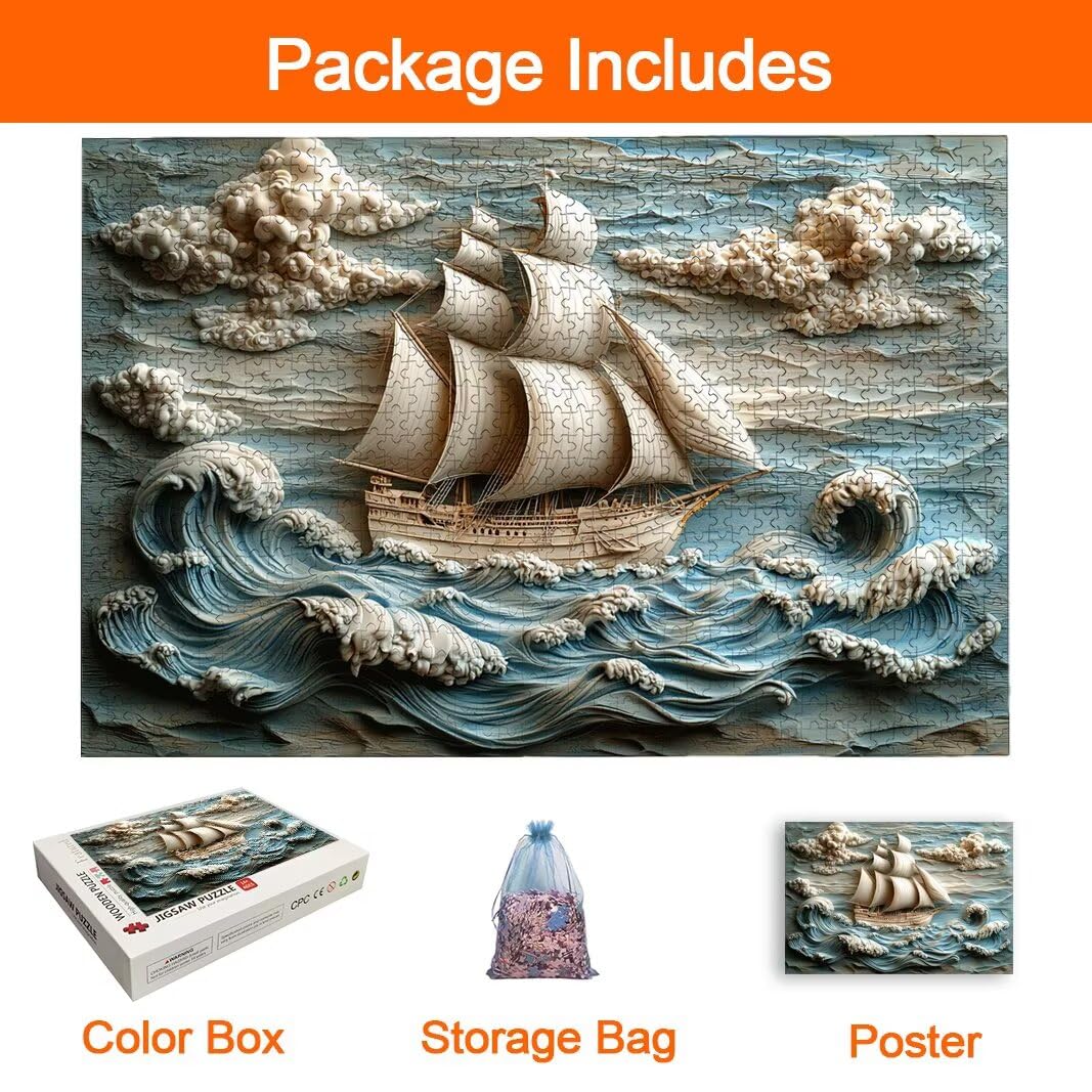 Puzzle 2000 Pezzi, Puzzle Barca, Misura: 100x71cm, Regalo Donna/Uomo -8809
