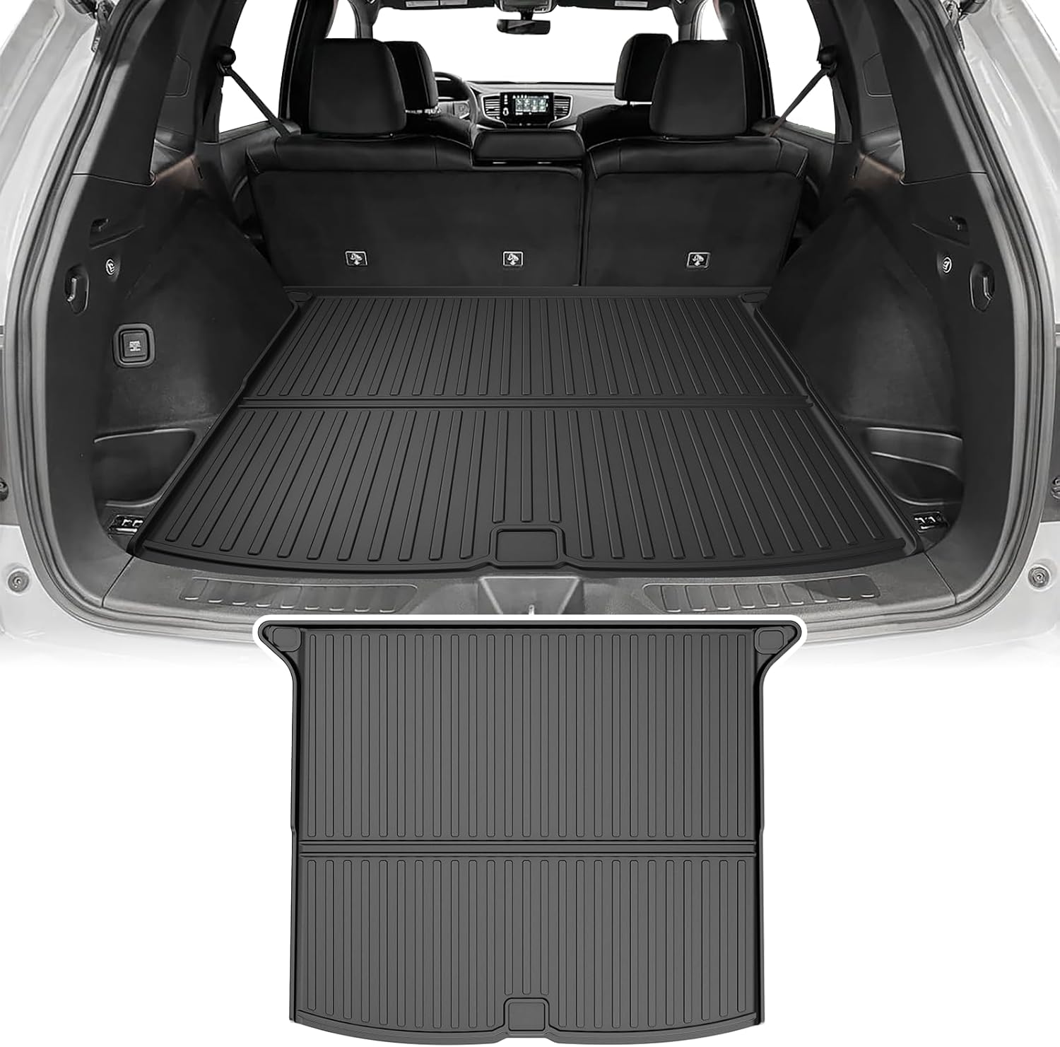 for Honda Passport 2019-2025 Cargo Liner - AOMSAZTO Custom Fit Cargo Mat All Weather TPE Trunk Mat Cargo Tray for Passport Accessories 6) 2019-2025 Passport | Cargo Mat