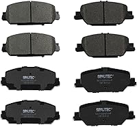 Vista 8 de Juego de pastillas de freno delanteras y traseras de 4 ruedas de repuesto de pastillas de freno de disco de cerámica para Nissan Pathfinder