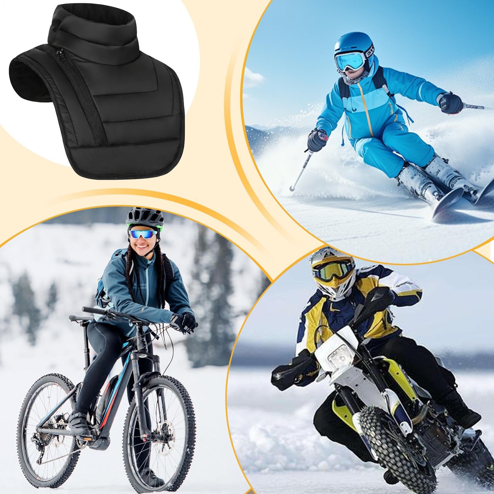 Scaldacollo da moto, con custodia, antivento, caldo, per viaggi quotidiani, tempo freddo, ciclismo, escursionismo, ATV, sci, pesca, equitazione, Halloween, cosplay