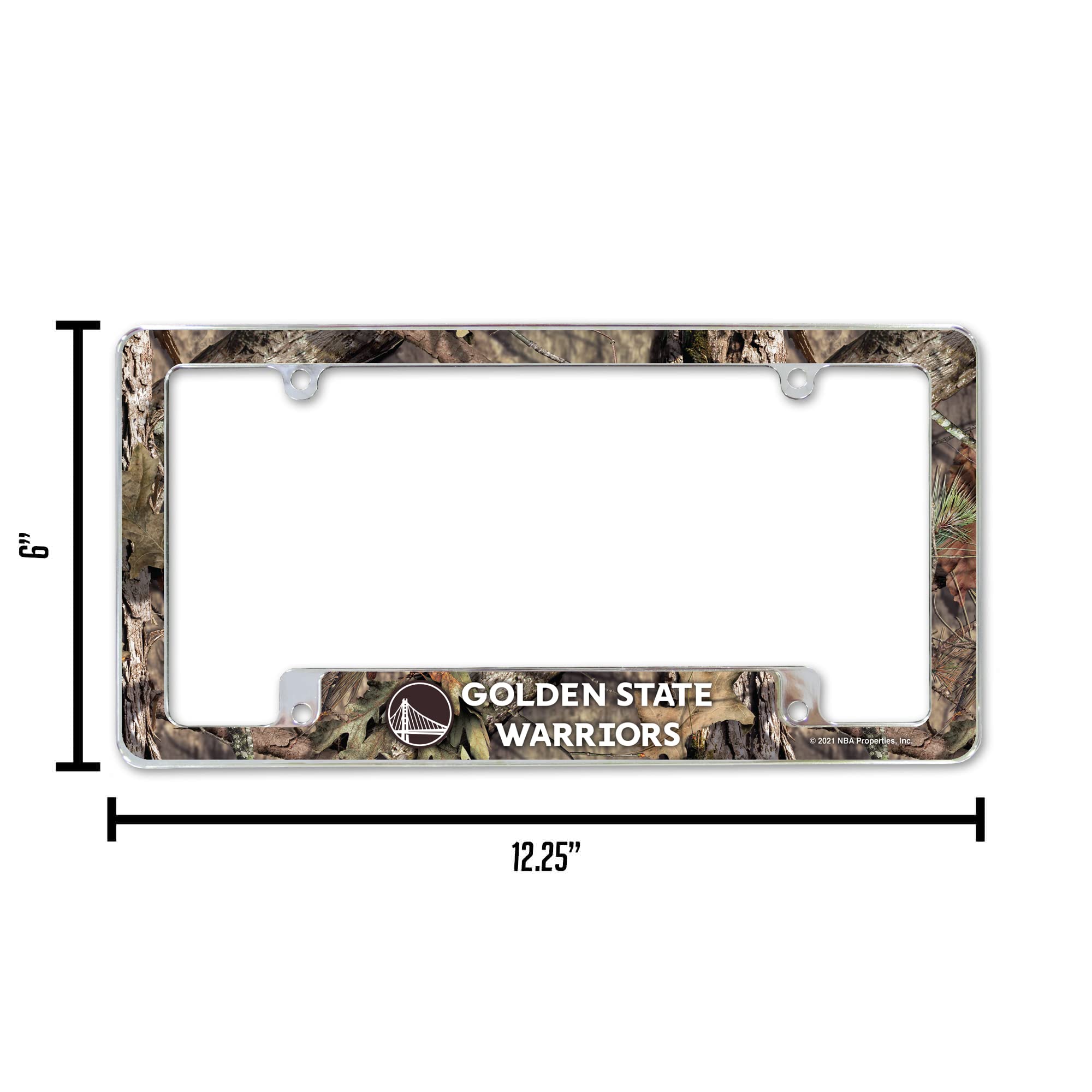 Rico AFC96030BMO Warriors/Mossy Oak Camo Break-Up Country All Over Chrome Frame (Bottom Oriented)