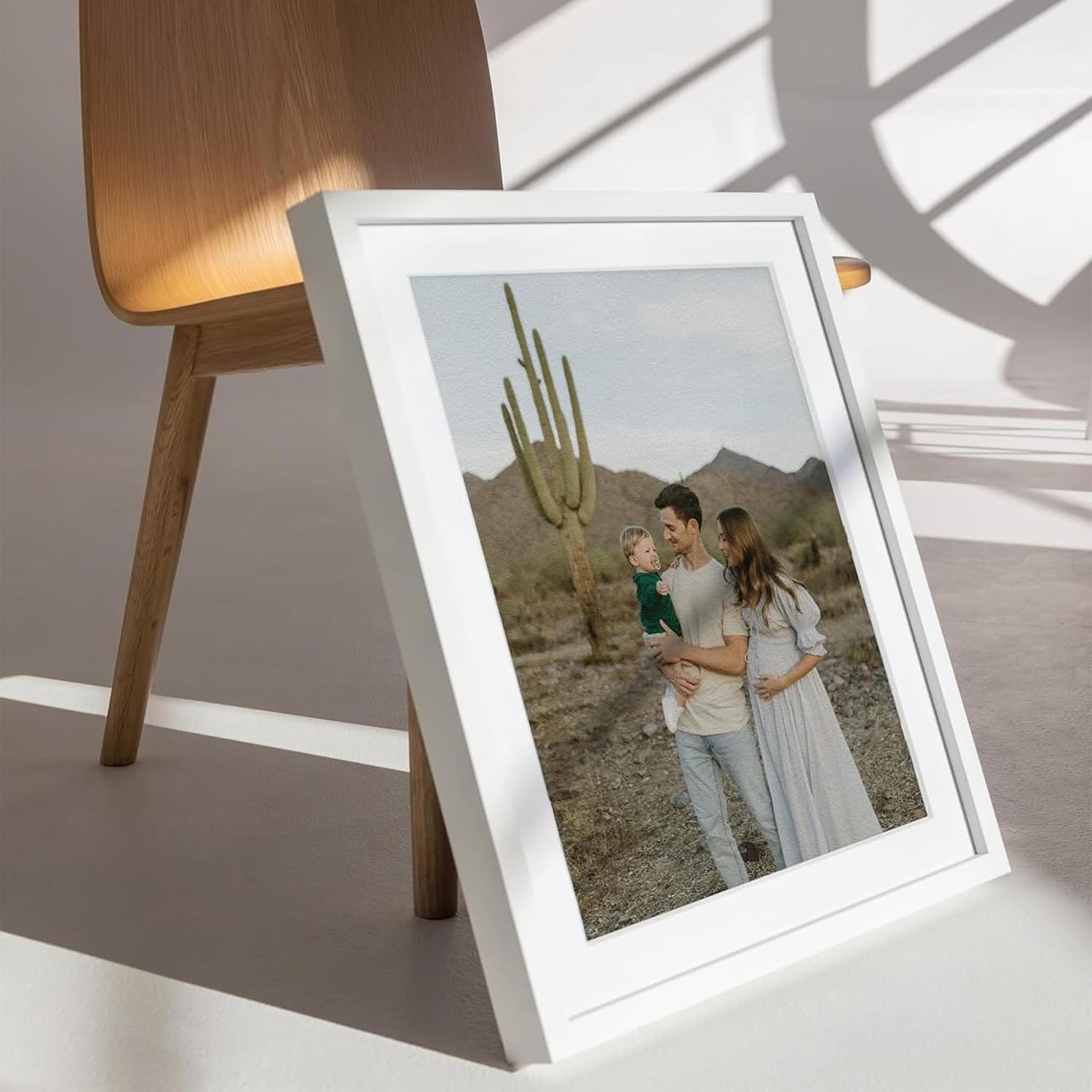 12x16 Canvas Floater Frame for Oil Paintings, 2 Pack Canvas Frames with 0.6"-0.9" Deep for Art Print, Picture Floating Frames,Float Frame for Wall Decor (White,12"x16")