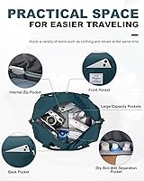 Vista 69 de Bolsa de viaje para mujer, bolsa deportiva para gimnasio, H-Negro