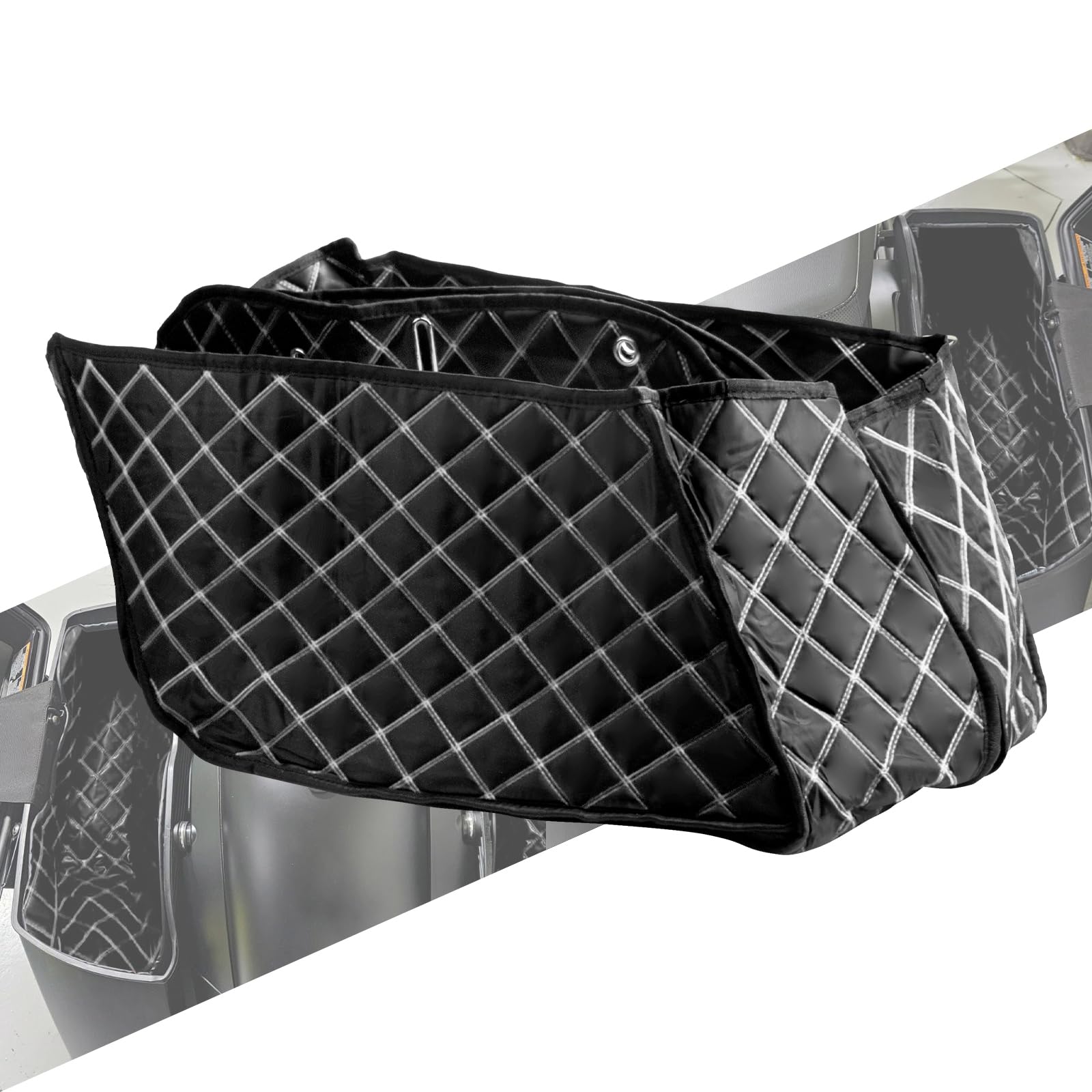 Doublure de moquette pour Indian Roadmaster Chieftain finition fil blanc - 8