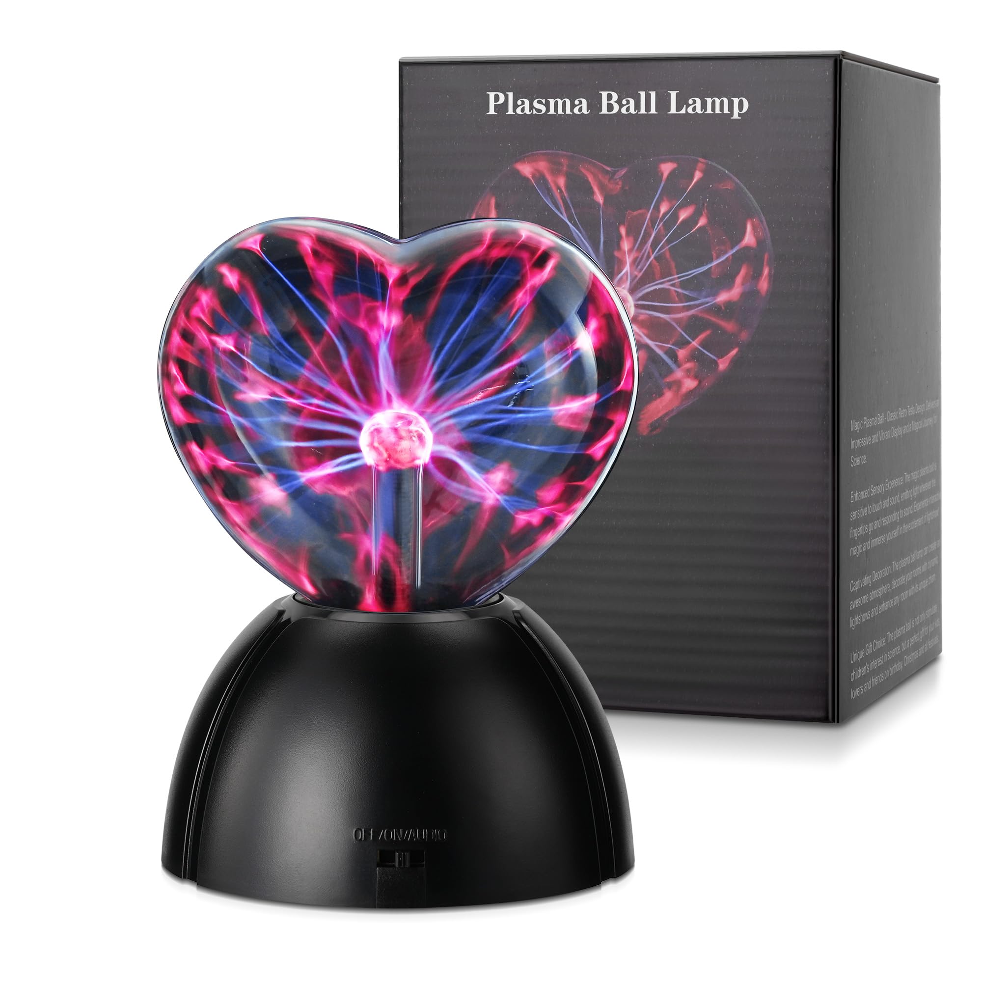 Plasma Ball, Magic Plasma Lamp, Touch Sensitive and Sound Sensitive Plasma Lamp, Novelty Night Light for Nursery Decoration
