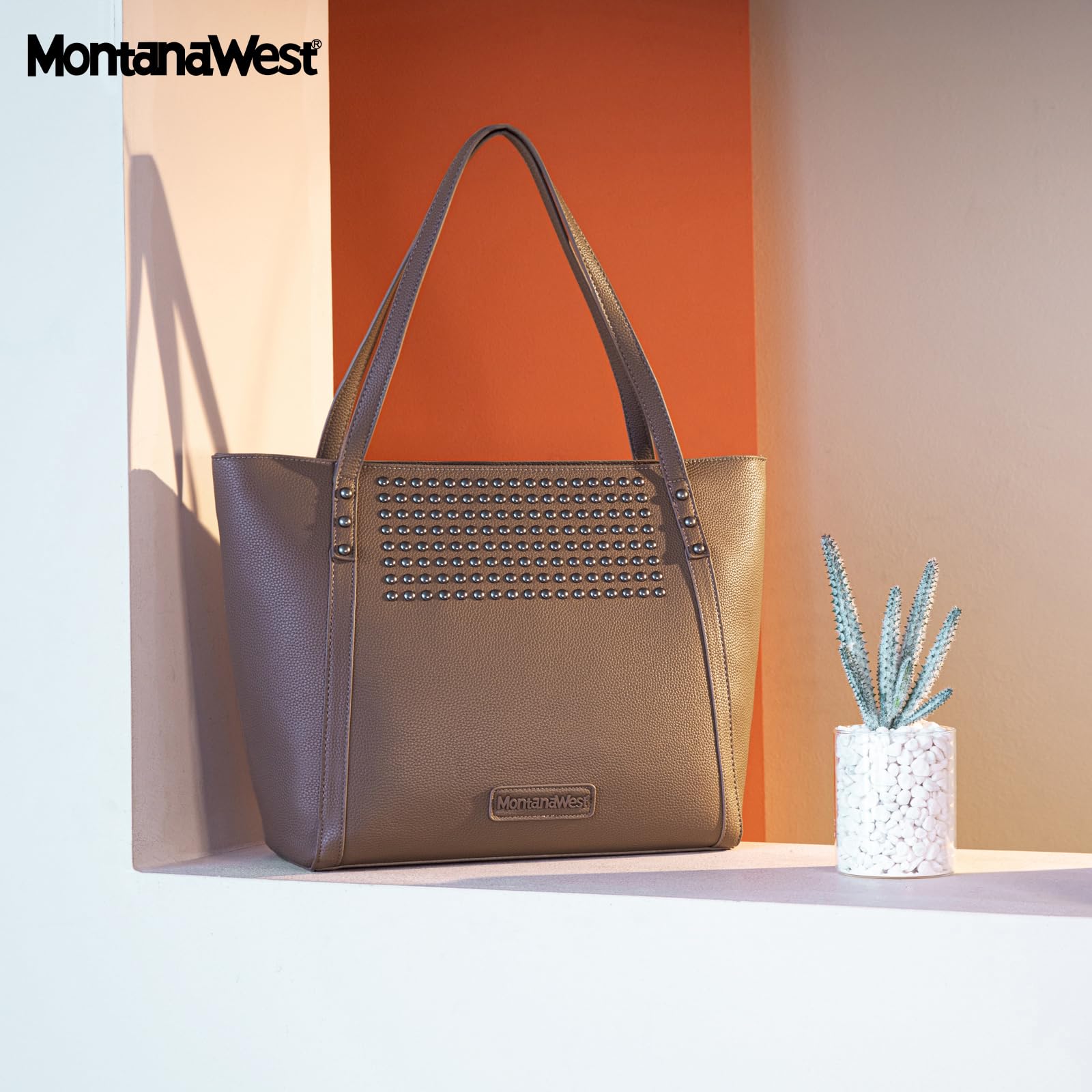 Montana West Large Tote Bag for Women Purses and Handbags Shoulder Bag: A-khaki