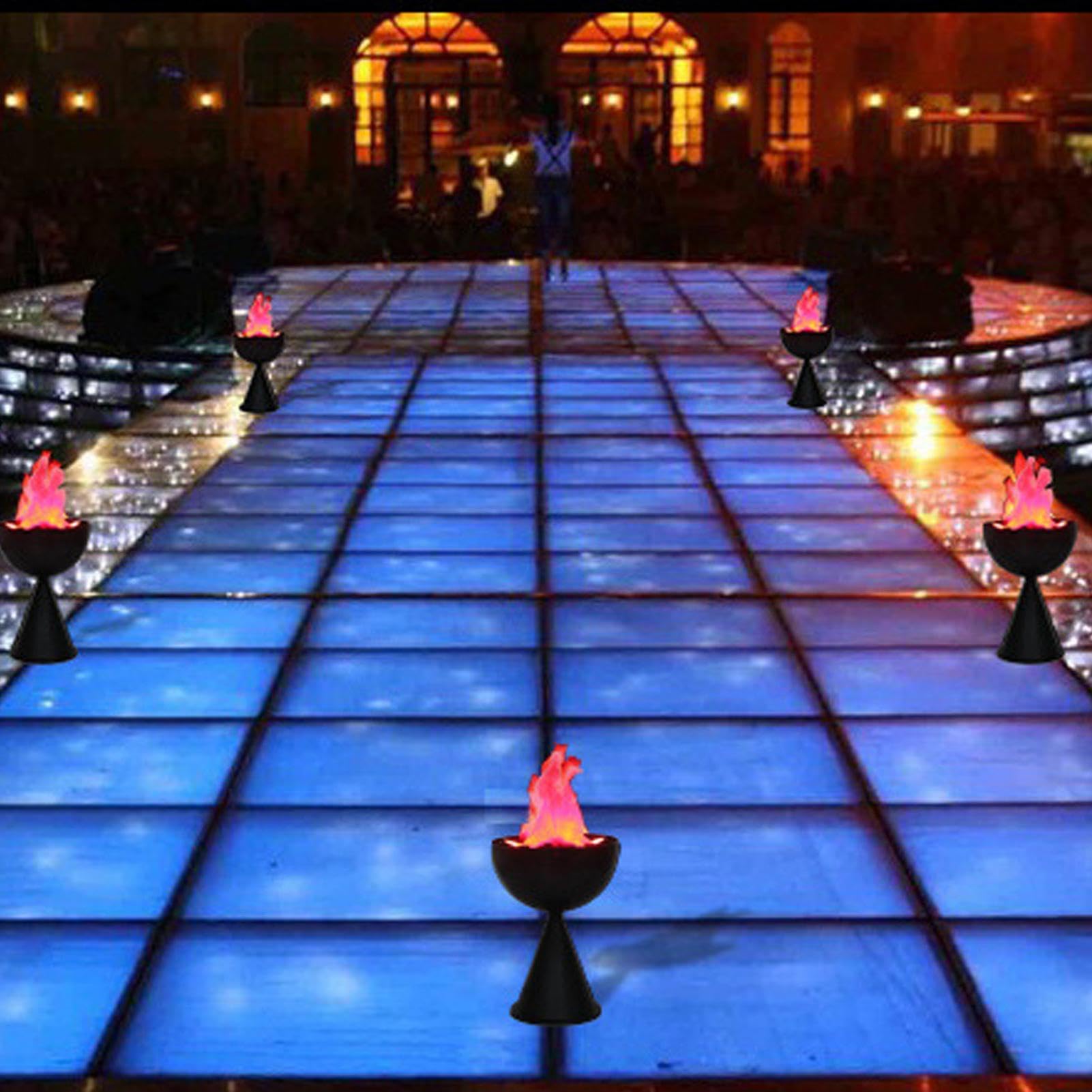 Luz Llama | Decoración de Parpadeante Artificial | Luces LED de Llama de Fogata de Halloween de Utilería | Para Interior, Exterior, Jardín, Patio, Balcón, Hogar, Bar, Casa Encantada, Dormitorio,