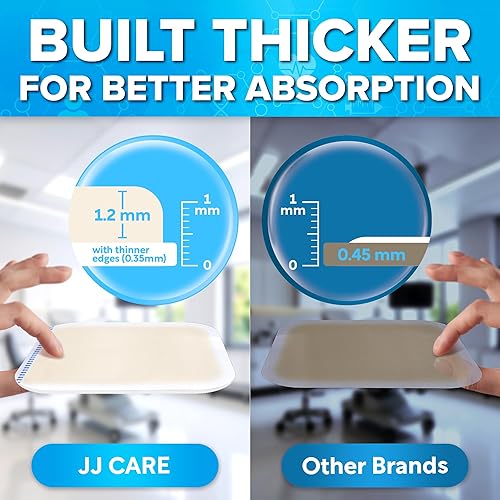 Miniatura 2 de JJ CARE Apósito hidrocoloide paquete de 10 vendajes hidrocoloides de 4 x 4 con borde apósito hidrocoloide autoadhesivo para heridas curación más