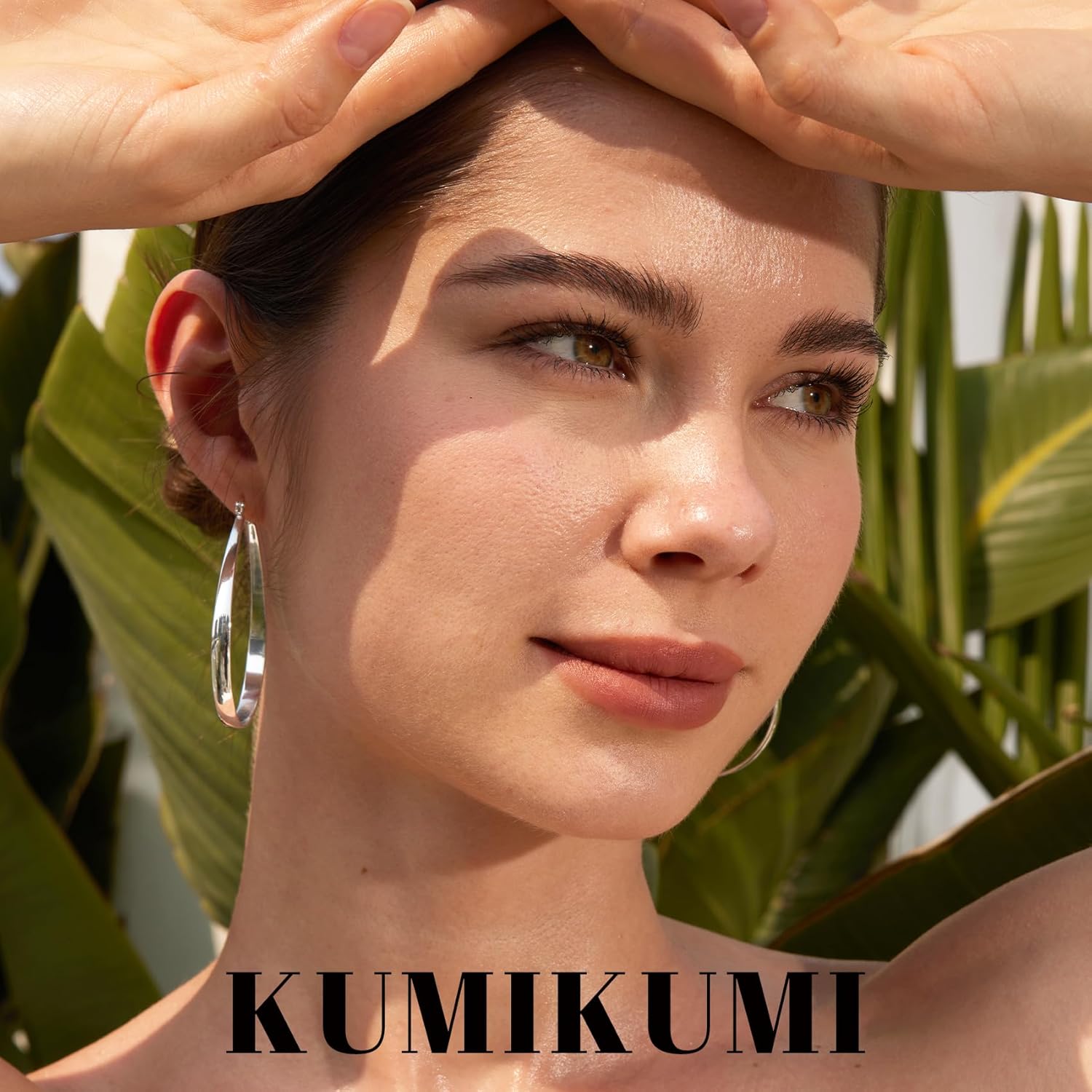 KUMIKUMI Silver Hoop Earrings for Women,Oval Hypoallergenic Sterling Silver Hoop Earrings Lightwieght Large Hoops Earring for Women Gifts - Image 6