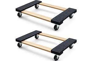 Simpli-Magic Hardwood Furniture Moving Dolly with 30-Inch x 18-Inch Base and Swivel Casters (2 Pack)