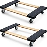 SIMPLI-MAGIC 79545 30 in. x 18 in. Hardwood Furniture Moving Dolly 1,320 lbs. Capacity – 4 Swivel Wheels Heavy-Duty Furniture Dollies, 2 Pack