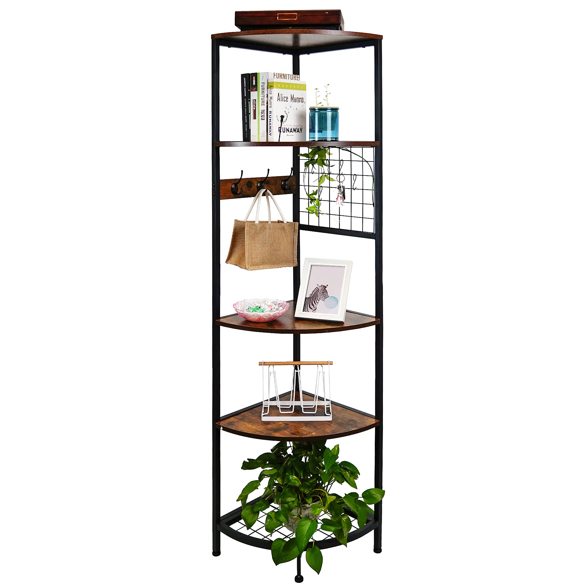 Buy WAYTRIM 4 Tier Corner Shelf, Tall Corner Bookshelf, Corner Display