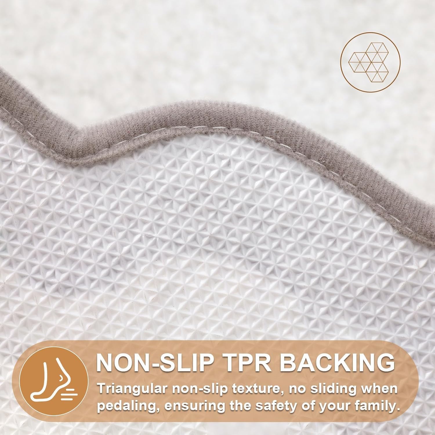 ORTIGIA Cute Scalloped Bath Mat Grey Bathroom Rugs Non Slip Washable, Quick Dry Absorbent Plush Microfiber White & Gray Bathmat for Bathtub Shower, Floor Carpet for Sink Bedroom, 20x32 - Image 7