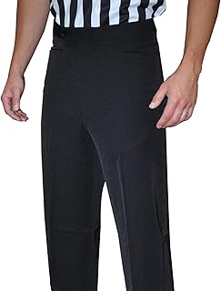 Smitty | BKS-290 | Tapered FIT 4-Way Stretch Flat Front Referee Pants w/Slash Pockets | All Black | Wrestling | Basketball | Elite Officials Choice! (34)