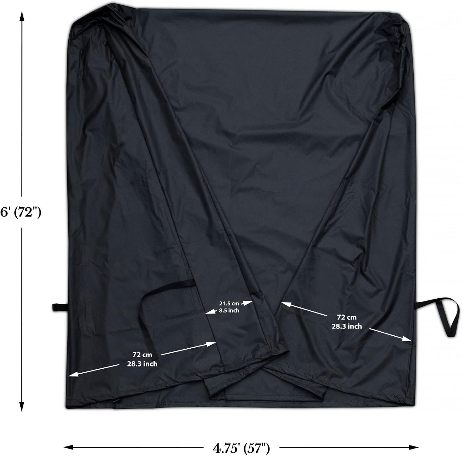Ping Pong Table Tennis Cover in Black - Durable Waterproof Indoor/Outdoor All Weather Protection, Universal Fit for 9’x5’ Folding Tables - Complete with 4 Ping Pong Balls