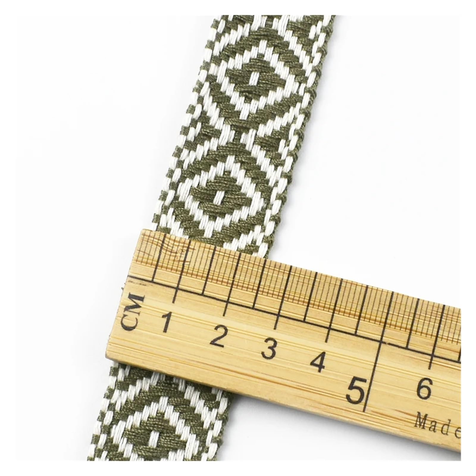 Ruban Jacquard Ruban en coton jacquard de 2, 4, 8 ou 10 mètres, 25 mm, for sacs, vêtements, tresse décorative, couture, biais(Yellow,25mm-10Meters)