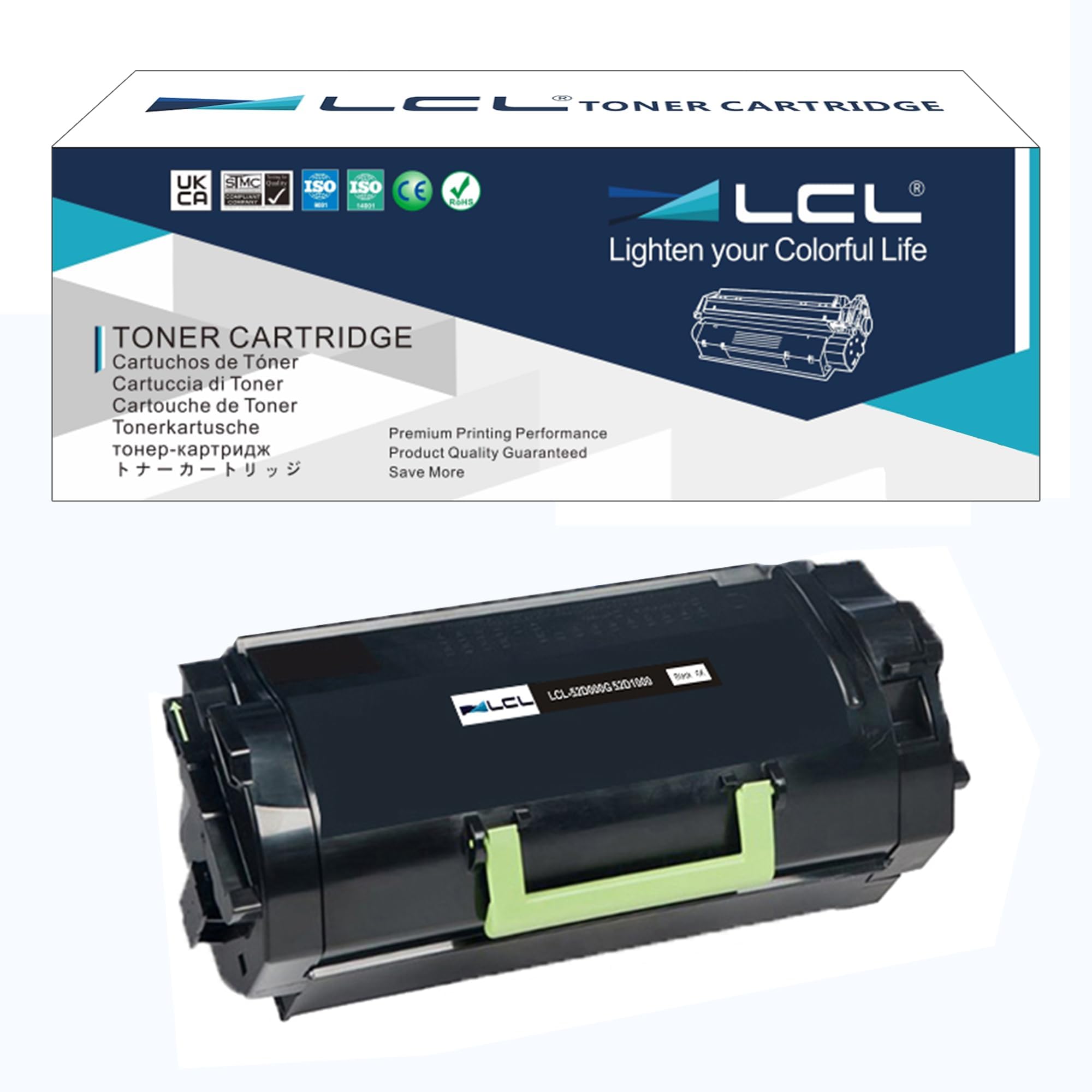 ABC Compatible Cartouche Toner 25000 Pages Pour Lexmark Ms710 Ms710dn Ms711 Ms711dn Ms810 Ms810de Ms810dn Ms810dtn Ms811 Ms811dn Ms811dtn Ms811n Ms812 Ms812de Ms812dn Ms812dtn 52d2h00 De