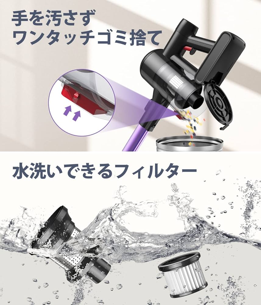 新品 掃除機コードレス40000paGanizaコードレス掃除機サイクロン軽量そ Amazon | 【コードレス掃除機 40000pa吸引力】 Ganiza 掃除機