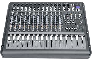 Rockville RPM1470 14-Channel 6000-Watt Powered Mixer with USB, Effects, and 14 XDR2 Microphone Preamps