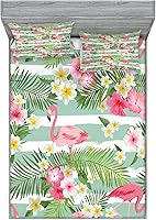 Vista 101 de Ambesonne Island Map - Juego de sábanas bajeras y fundas de almohada, mapa del tesoro súper detallado, diseño de piratas rústicos grungy, tema