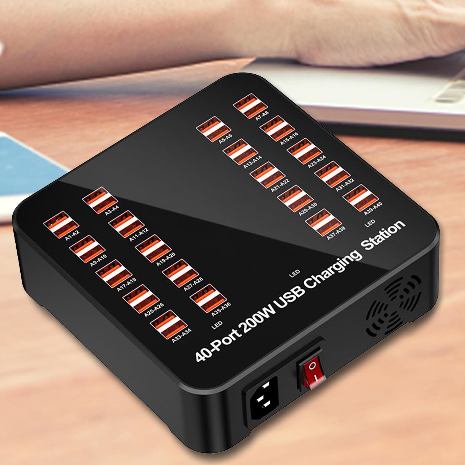 Stazione Di Ricarica Rapida USB Hub di Ricarica Multipla | Adattatore Portatile Presa Intelligente per Casa Viaggio Auto Ufficio Camera
