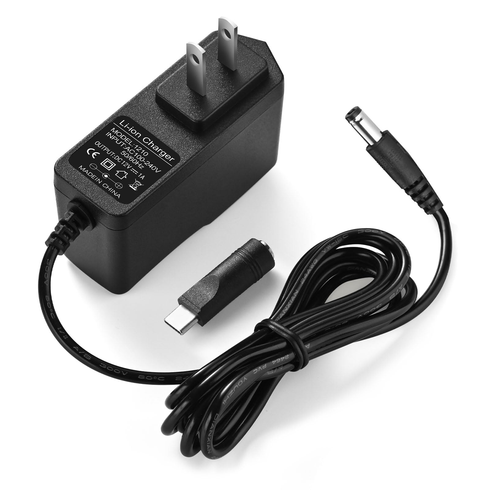 Photo 1 of 12V Charger AC/DC Power Cord for EverStart Maxx Jump Starte Battery Charger Compatible with AVAPOW Ever Start Max J7CCE J7CE 800A 800 Peak Amps Battery Car Jump Starter