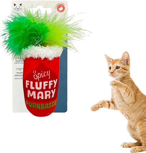 Miniatura 9 de Huxley  Kent Kittybelles - Juguete para gatos  Luz de ronronronura  Juguete para gatos relleno de hierba gatera fuerte  Juguete de peluche suave
