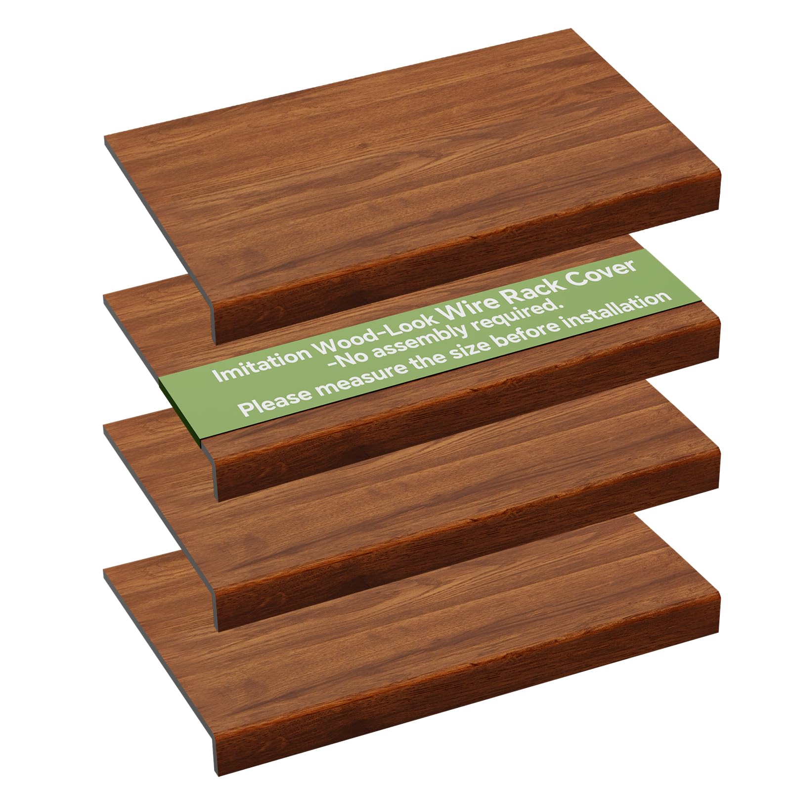 Plateau en bois synthétique premium pour étagère métallique de placard rustique