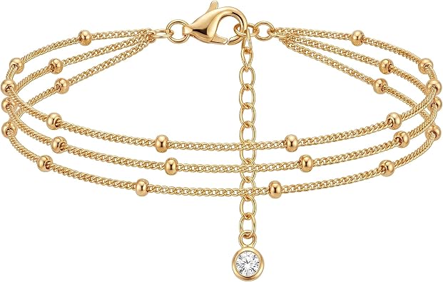 Dainty Simple Gold Bracelets for Women Chain Bracelet