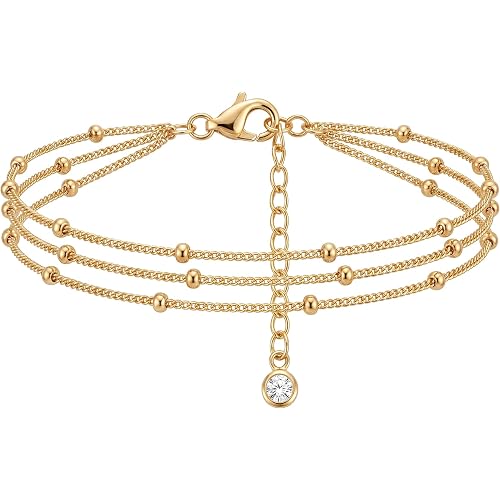 Dainty Simple Gold Bracelets for Women Chain Bracelet