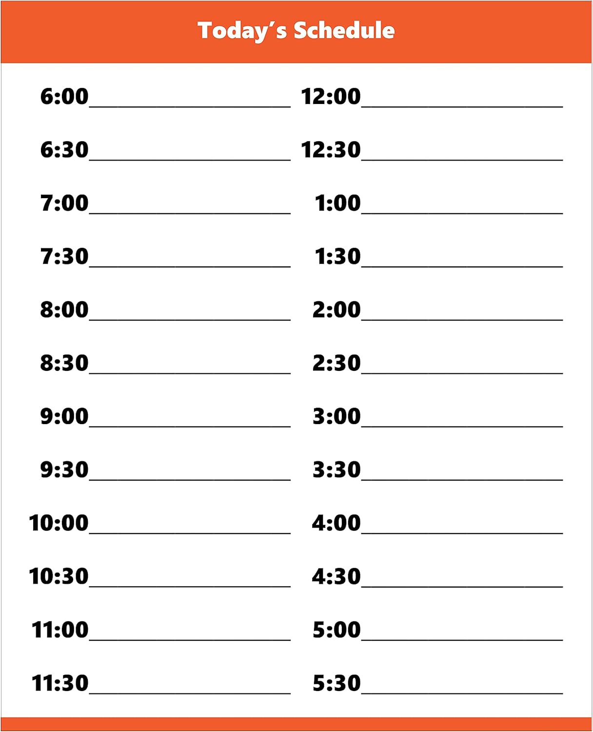 Dry Erase Hourly Schedule Magnet (Standard Clock) by DCM Solutions (Pink, 8.5" W x 10.5" H)
