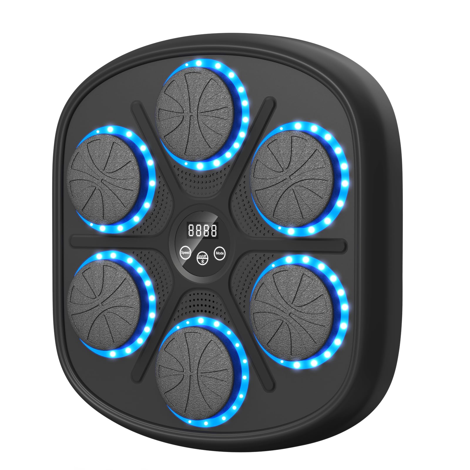 Music Boxing Machine mit LED, Bluetooth, 9 Geschwindigkeiten & Zählmodus | Elektronische Musik-Boxmaschine für Kinder & Erwachsene, interaktiver Boxtrainer für Training zu Hause & im Fitnessstudio