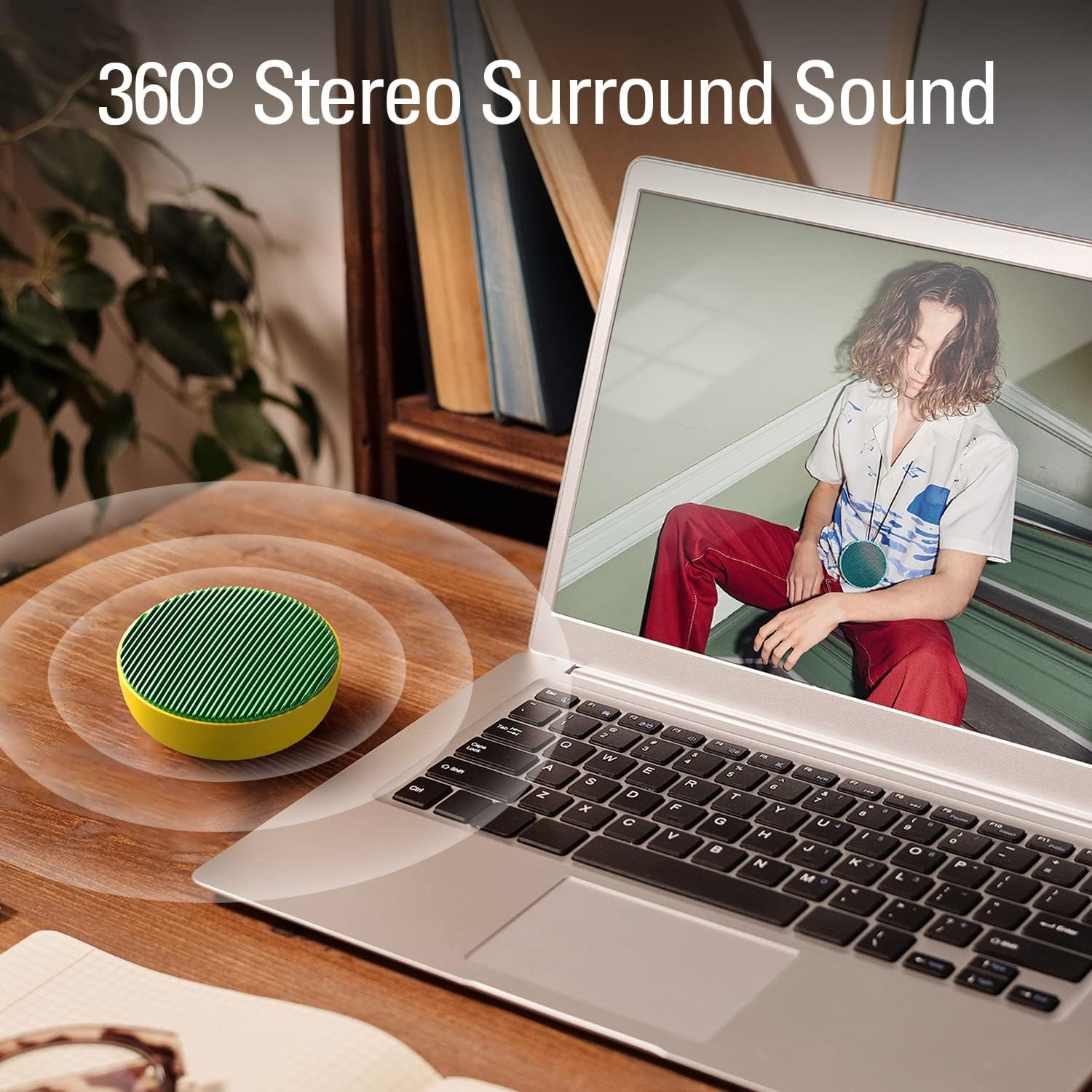 Vifa City Bluetooth Speaker, Portable Wireless Loudspeaker, Bluetooth 5.0 / Dual Pairing / IPX4 Waterproof, HiFi Audio & Built-in Mic Mini Speakers for Travel and Party (Green Lemon) - Image 4