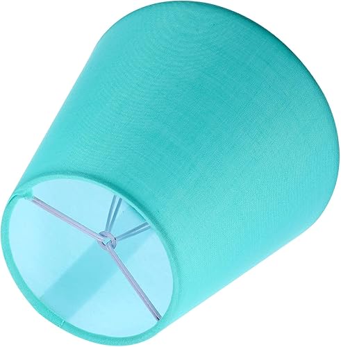 Miniatura 9 de Uonlytech Pantallas pequeñas para lámpara pequeña, lámpara de repuesto con clip, cubierta de lámpara de araña de tela para lámpara de mesa, 5.5 x