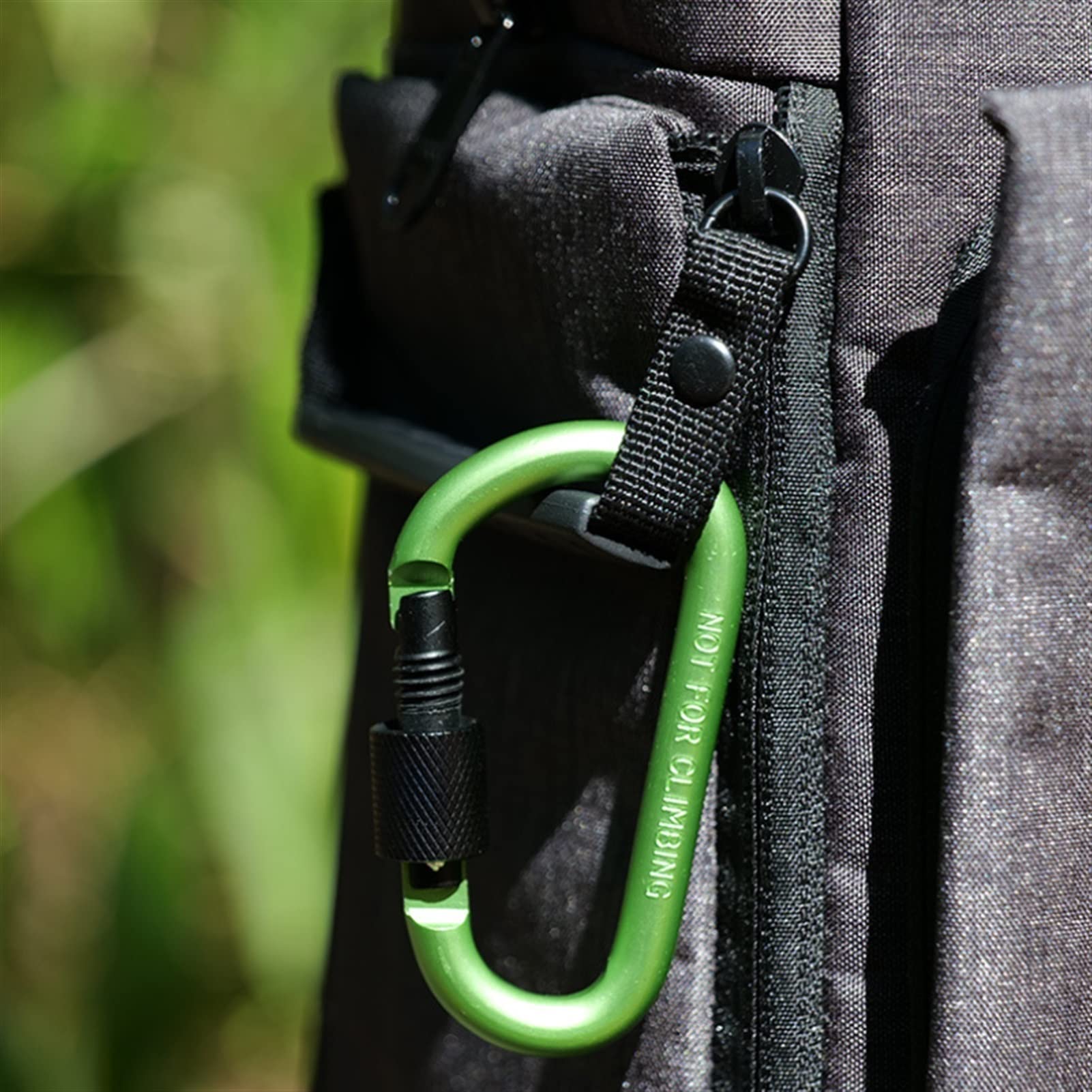 Karabiner, Outdoor Camping Wandern Gürtelschnalle Farbe Aluminiumlegierung D-Typ Knopf Schraubverschluss Überleben Sicherheit Karabiner Kette Schlüsselanhänger Haken