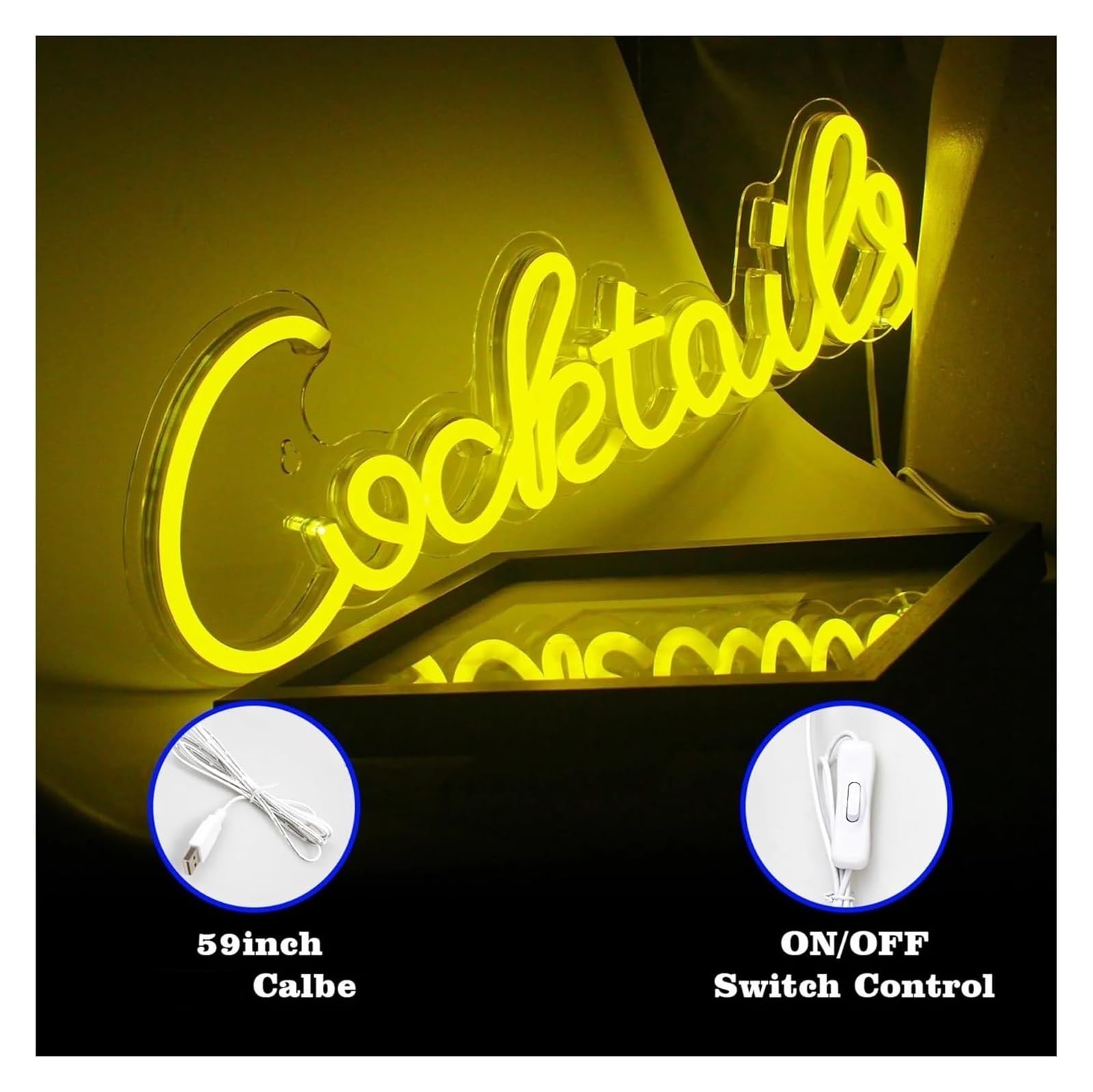 Regalo creativo per insegne al neon Insegne luminose al neon per cocktail, decorazioni murali, caverne per uomini, bar, arte per la casa