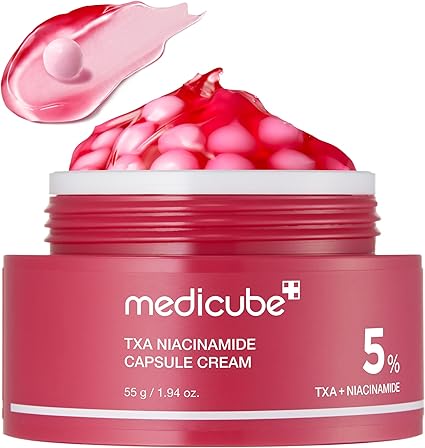 medicube TXA+Creme de cápsula de niacinamida como o próximo passo para cuidados pós-manchas | Hidratante Ultimate Dual Radiance | Tom de pele irregular, textura, hidratação|ácido tranexâmico